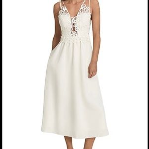 Reiss white midi party/wedding dress - NWT